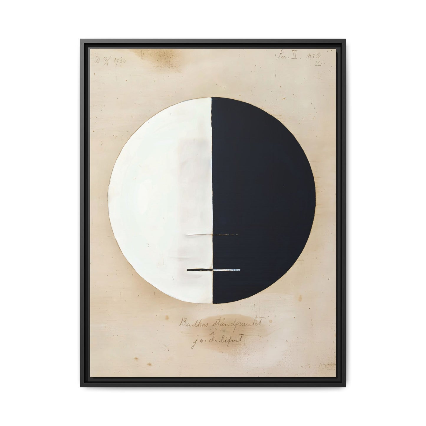 Buddhas Standpoint in the Earthly Life No. 3 (1920) by Hilma af Klint / Toile encadrée sur caisse américaine