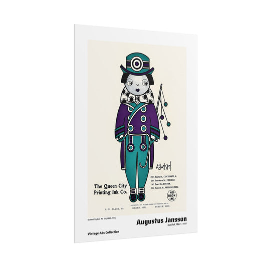 Queen City Ink, Ad. 01 (1890-1913) by Augustus Jansson / Affiche imprimée - Série Vintage Ads Collection