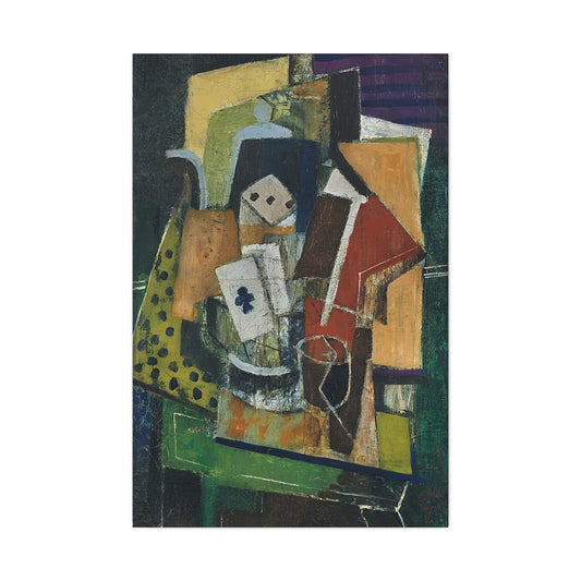 Nature morte à l'as de trèfle (1912-1916) by Louis Marcoussis / Reproduction Fine Art sur Toile / Epaisseur 3.2 cm - 1.25 inch