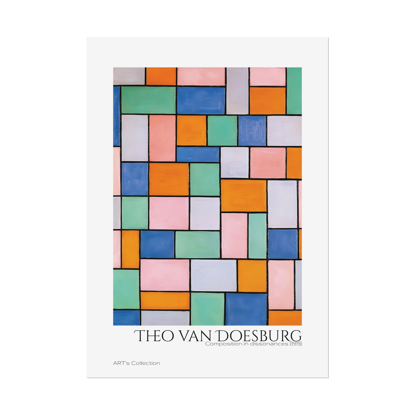 Composition in dissonances (1919) by Theo van Doesburg / Affiche imprimée - Série ART's Collection