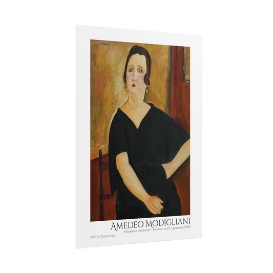 Madame Amédée - Woman with Cigarette (1918) by Amedeo Modigliani / Affiche imprimée - Série ART's Collection