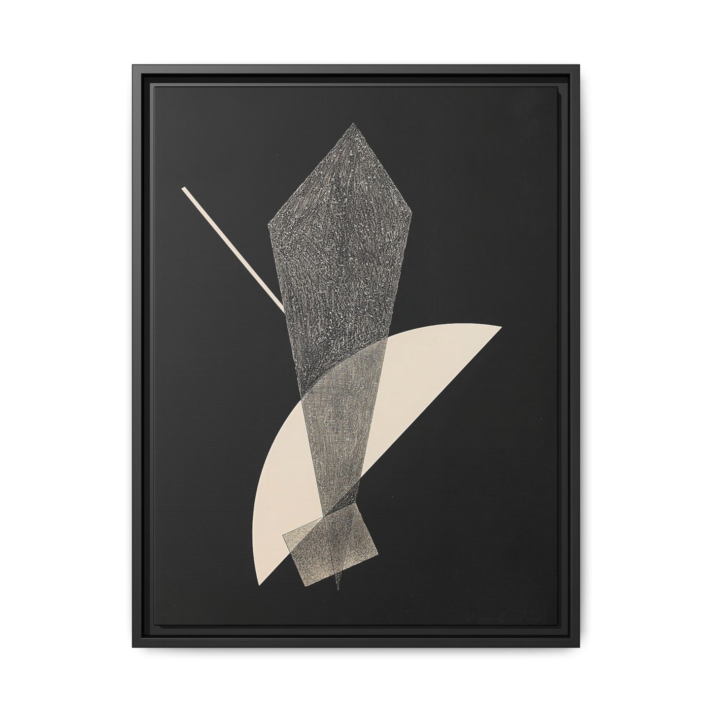 Konstruktion V (1923) by László Moholy-Nagy / Toile encadrée sur caisse américaine