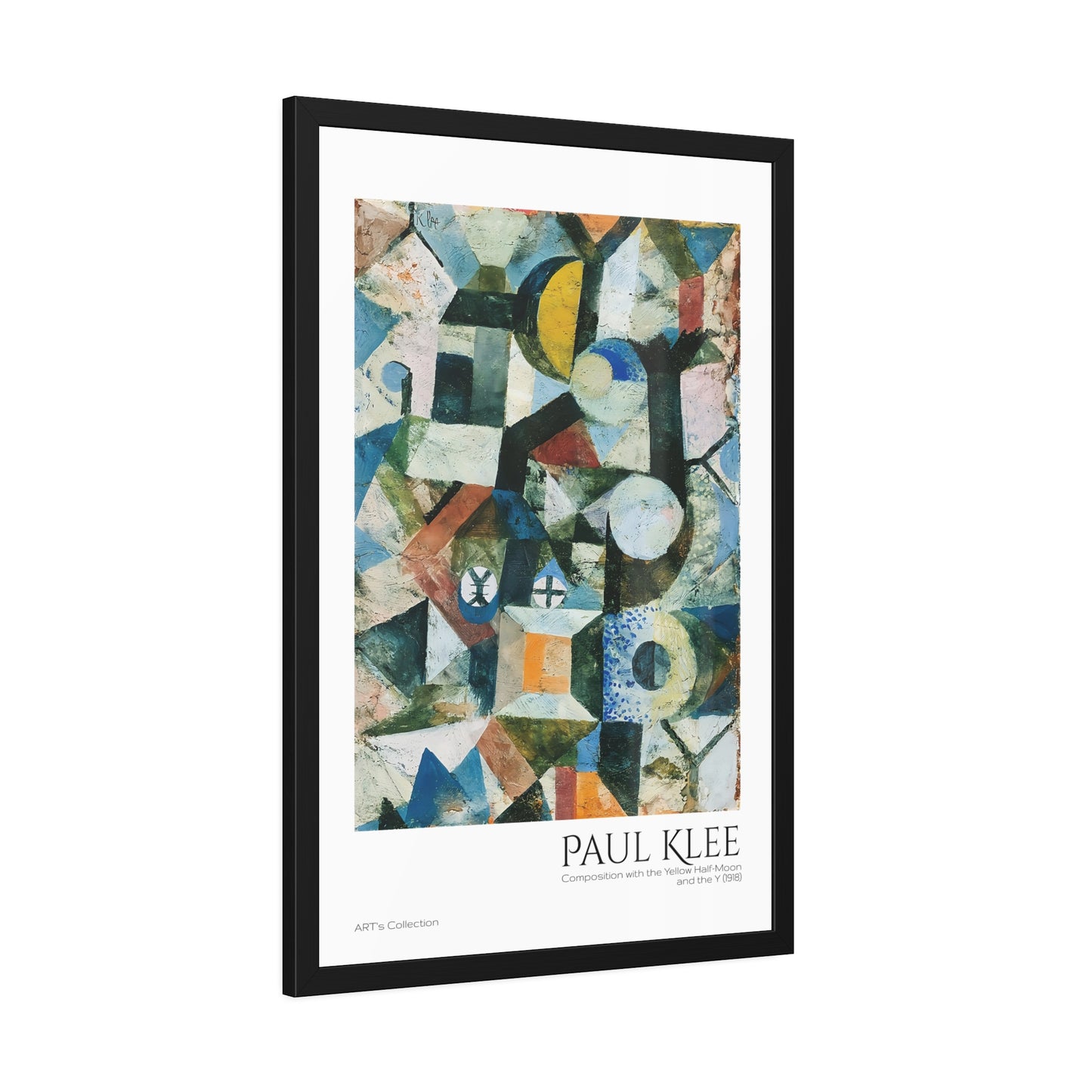 Composition with the Yellow Half-Moon and the Y (1918) by Paul Klee / Affiche Encadrée série ART's Collection