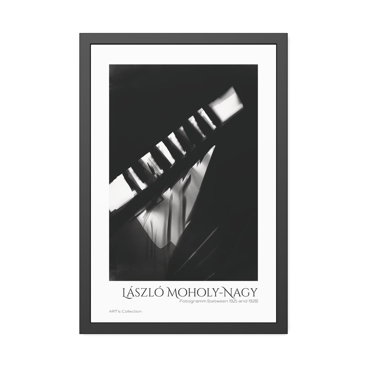 Fotogramm (between 1925 and 1928) by László Moholy-Nagy / Affiche Encadrée série ART's Collection