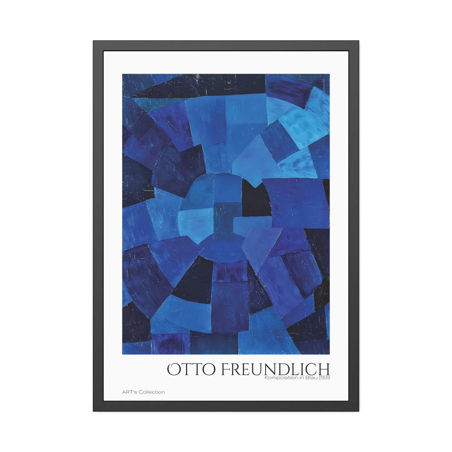 Komposition in Blau (1931) by Otto Freundlich / Affiche Encadrée série ART's Collection