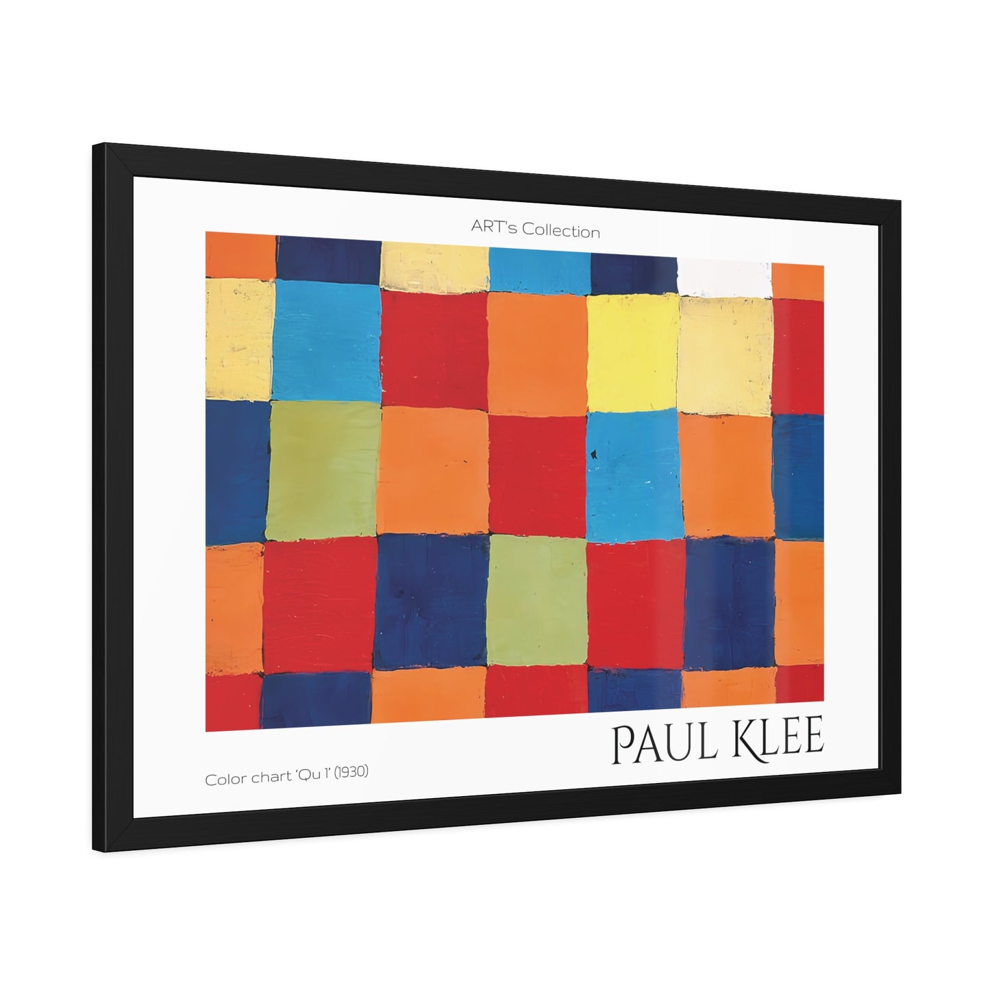Color chart Qu 1 (1930) by Paul Klee / Affiche Encadrée série ART's Collection