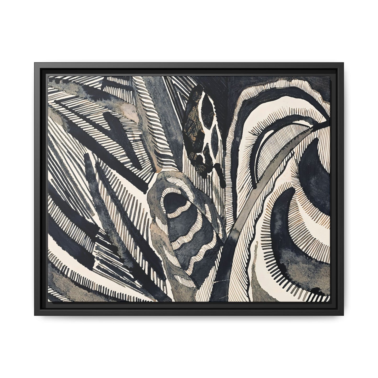 Landschaft (1918) by Otto Freundlich / Toile encadrée sur caisse américaine