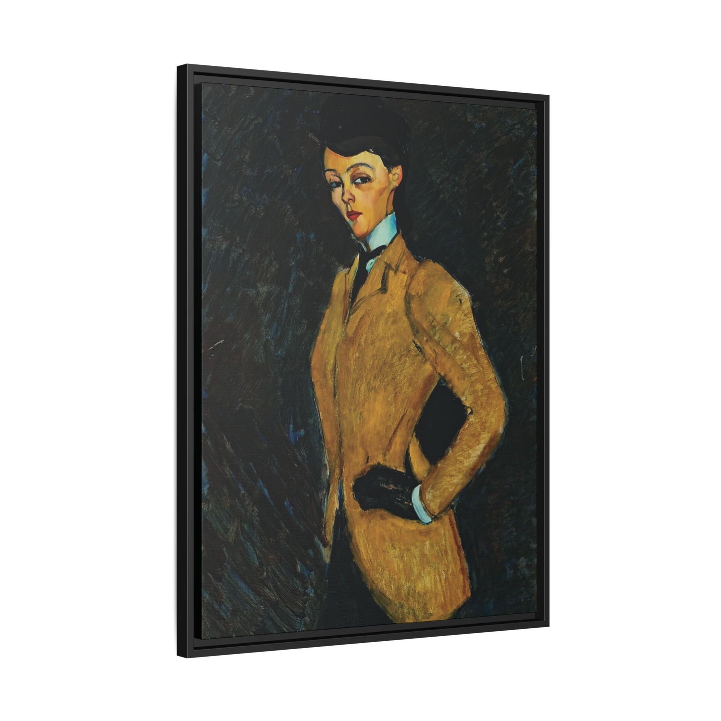 L'amazone (1909) by Amedeo Modigliani / Toile encadrée sur caisse américaine