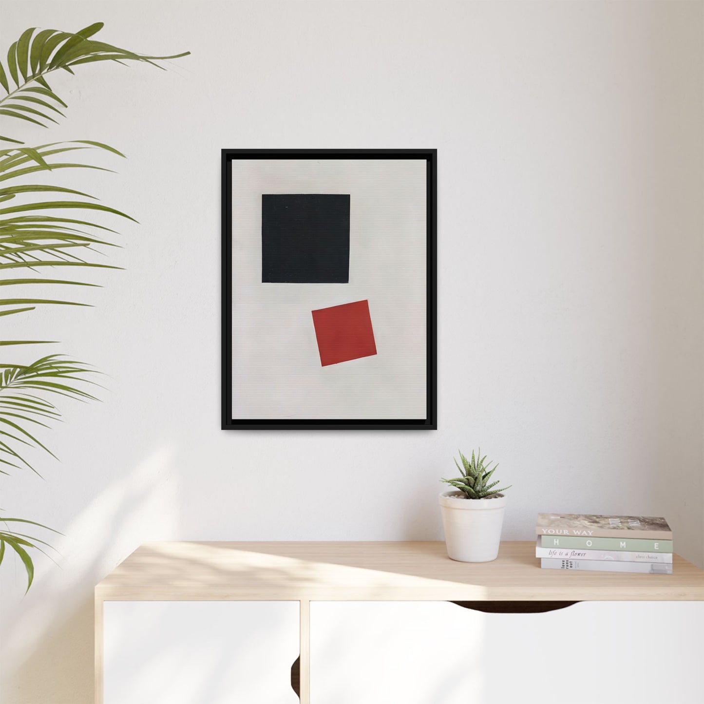Black Square and Red Square (1915) by Kazimir Malevich / Toile encadrée sur caisse américaine