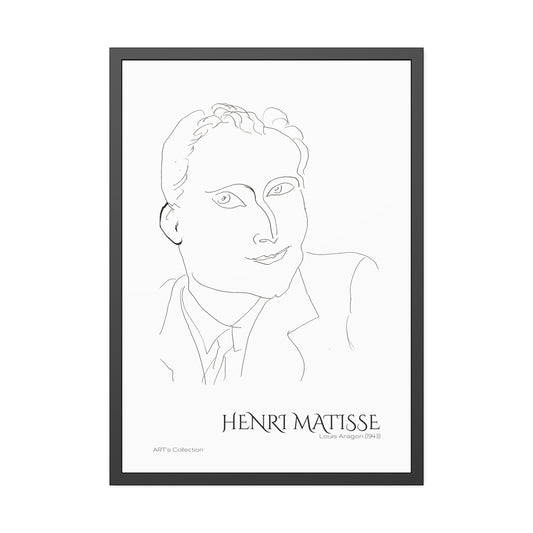 Louis Aragon (1943) by Henri Matisse / Affiche Encadrée série ART's Collection