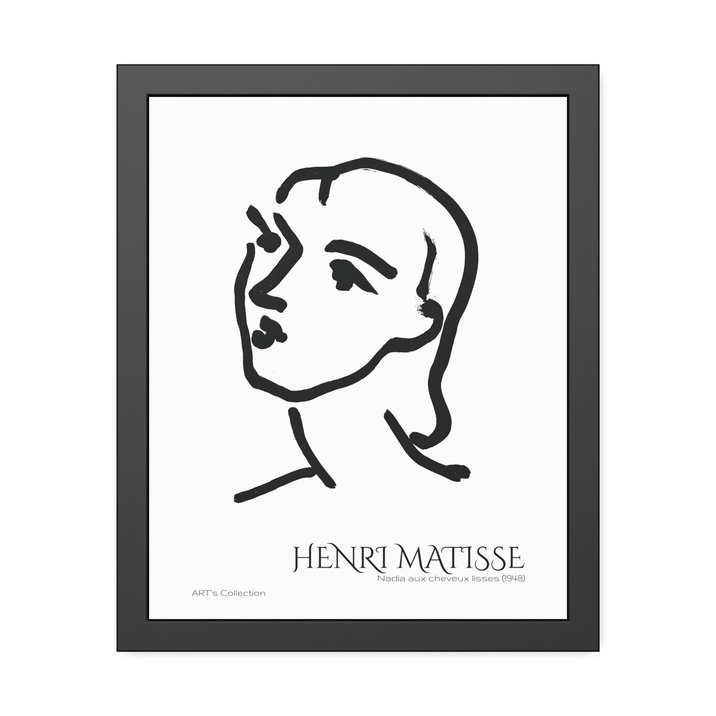 Nadia aux cheveux lisses (1948) by Henri Matisse / Affiche Encadrée série ART's Collection