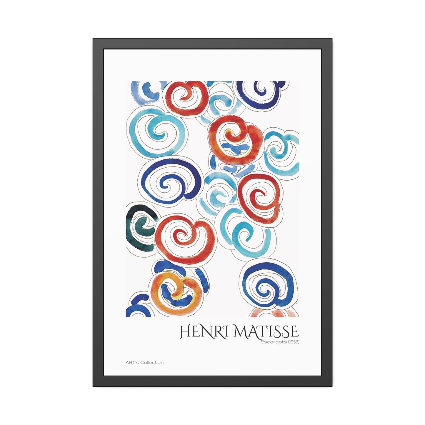 Escargots (1953) by Henri Matisse / Affiche Encadrée série ART's Collection