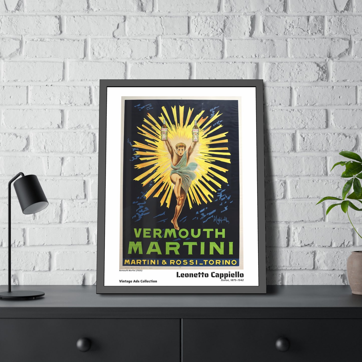 Vermouth Martini (1920) by Leonetto Cappiello / Affiche Encadrée Série Vintage Ads Collection