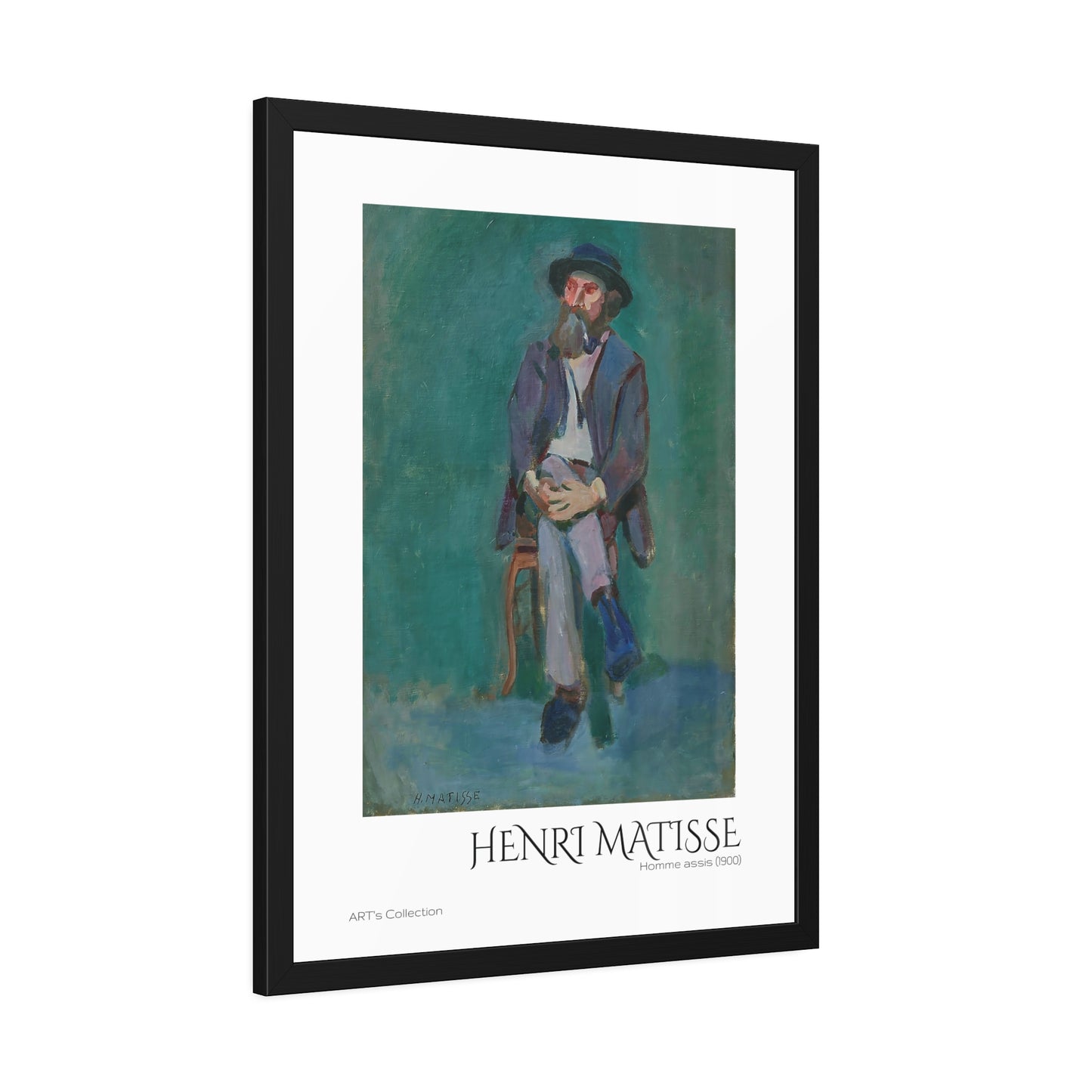 Homme assis (1900) by Henri Matisse / Affiche Encadrée série ART's Collection