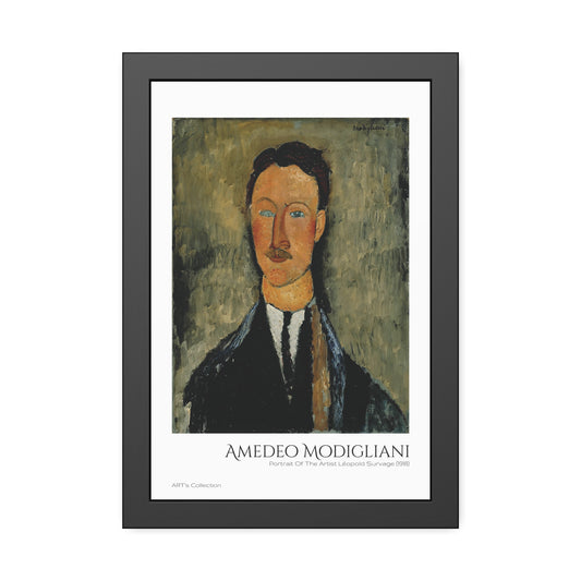Portrait Of The Artist Léopold Survage (1918) by Amedeo Modigliani / Affiche Encadrée série ART's Collection