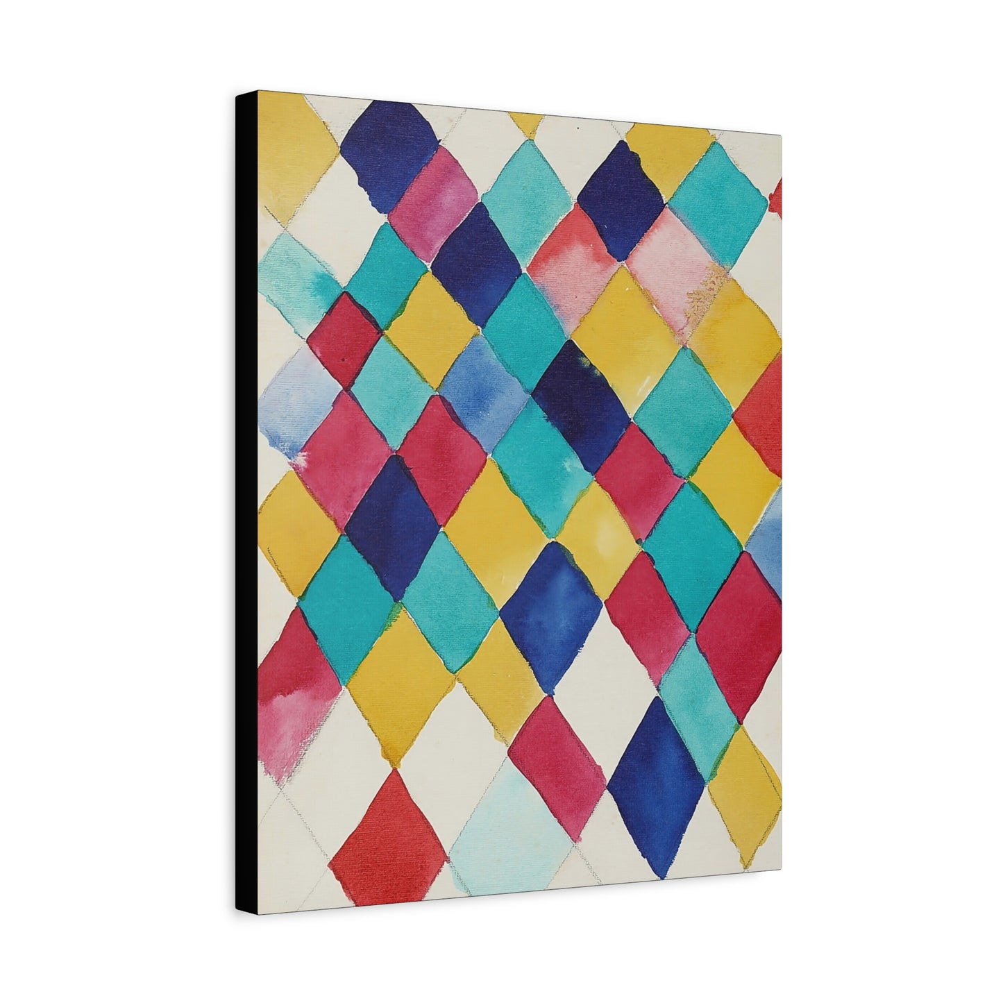 Farbstudie mit Rauten (1913) by Wassily Kandinsky / Reproduction Fine Art sur Toile / Epaisseur 3,2cm - 1'25 po