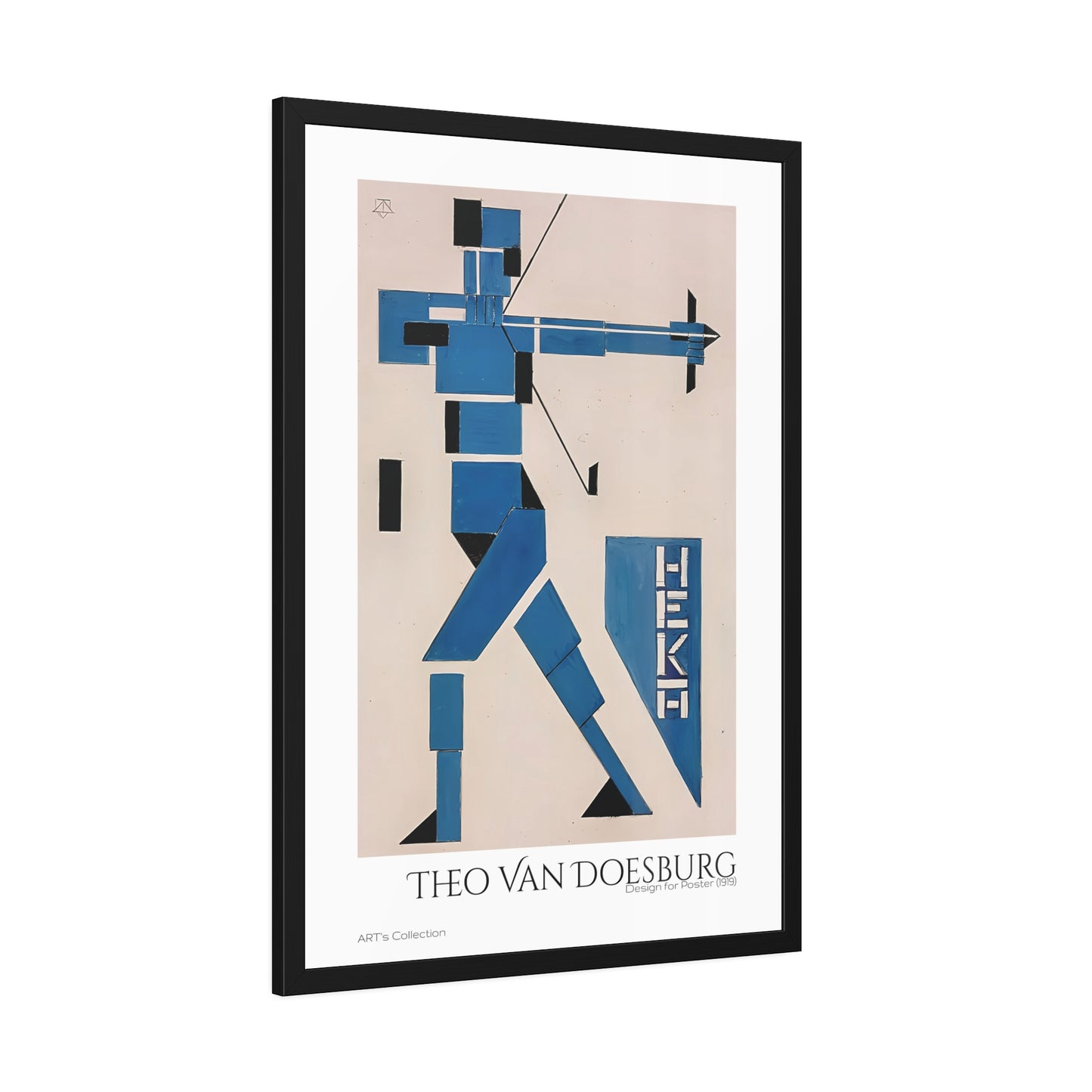 Design for Poster (1919) by Theo van Doesburg / Affiche Encadrée série ART's Collection