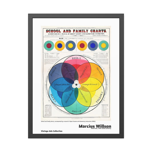 School and family charts accompanied by a manual of object lessons (1890) by Marcius Willson / Affiche Encadrée Série Vintage Ads Collection