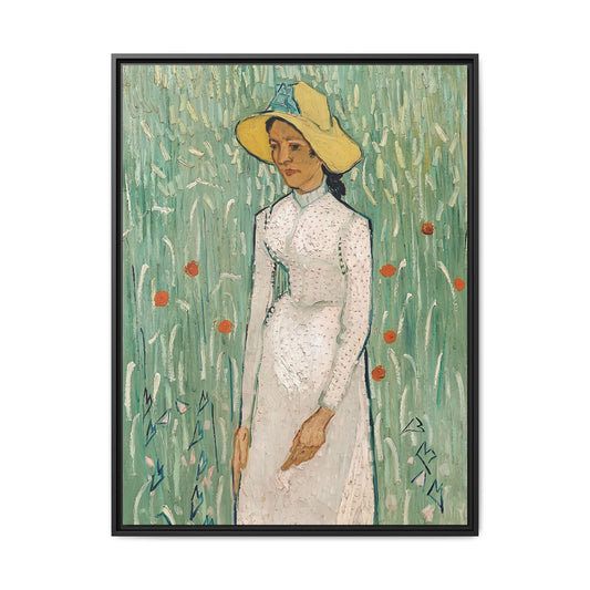 Girl in White (1890) by Vincent van Gogh / Toile encadrée sur caisse américaine