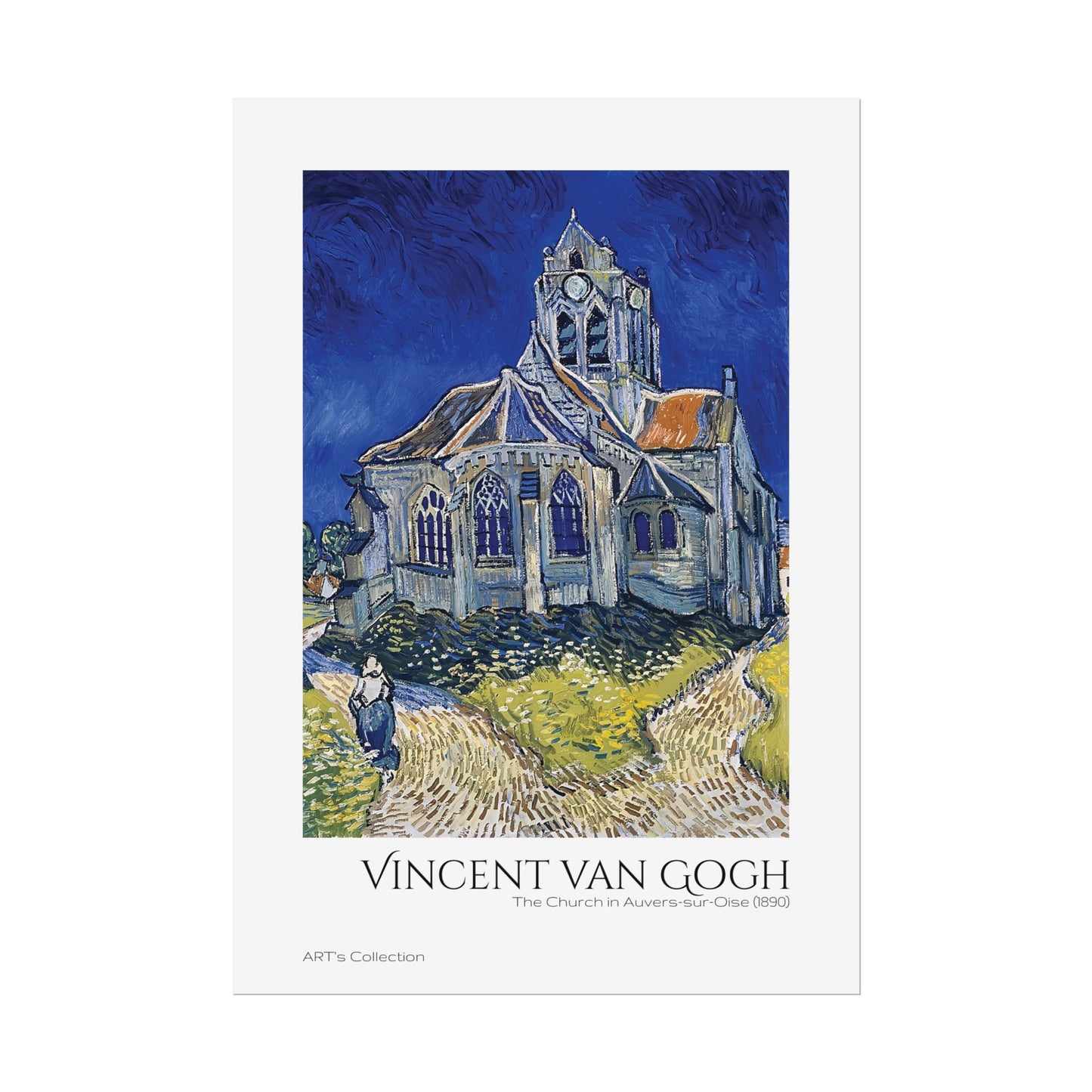 The Church in Auvers-sur-Oise, View from the Chevet (1890) by Vincent van Gogh / Affiche imprimée - Série ART's Collection