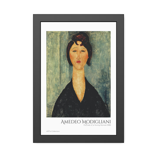 Portrait of a Young Woman (1918) by Amedeo Modigliani / Affiche Encadrée série ART's Collection