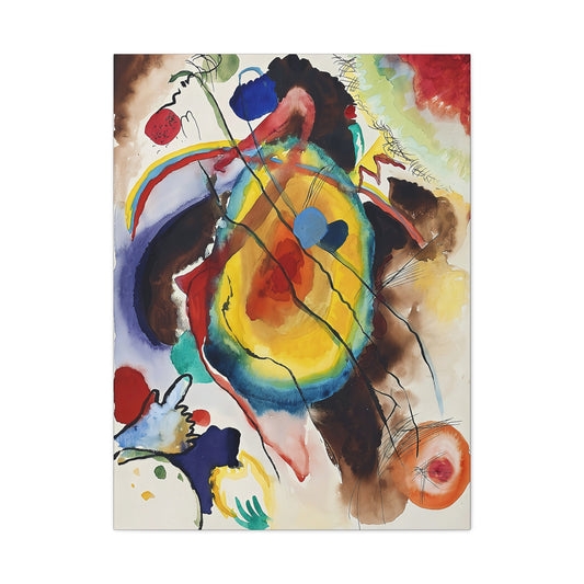 Entwurf zu einem Wandbild für Edwin R. Campbell (1914) by Wassily Kandinsky / Reproduction Fine Art sur Toile / Epaisseur 3,2cm - 1'25 po