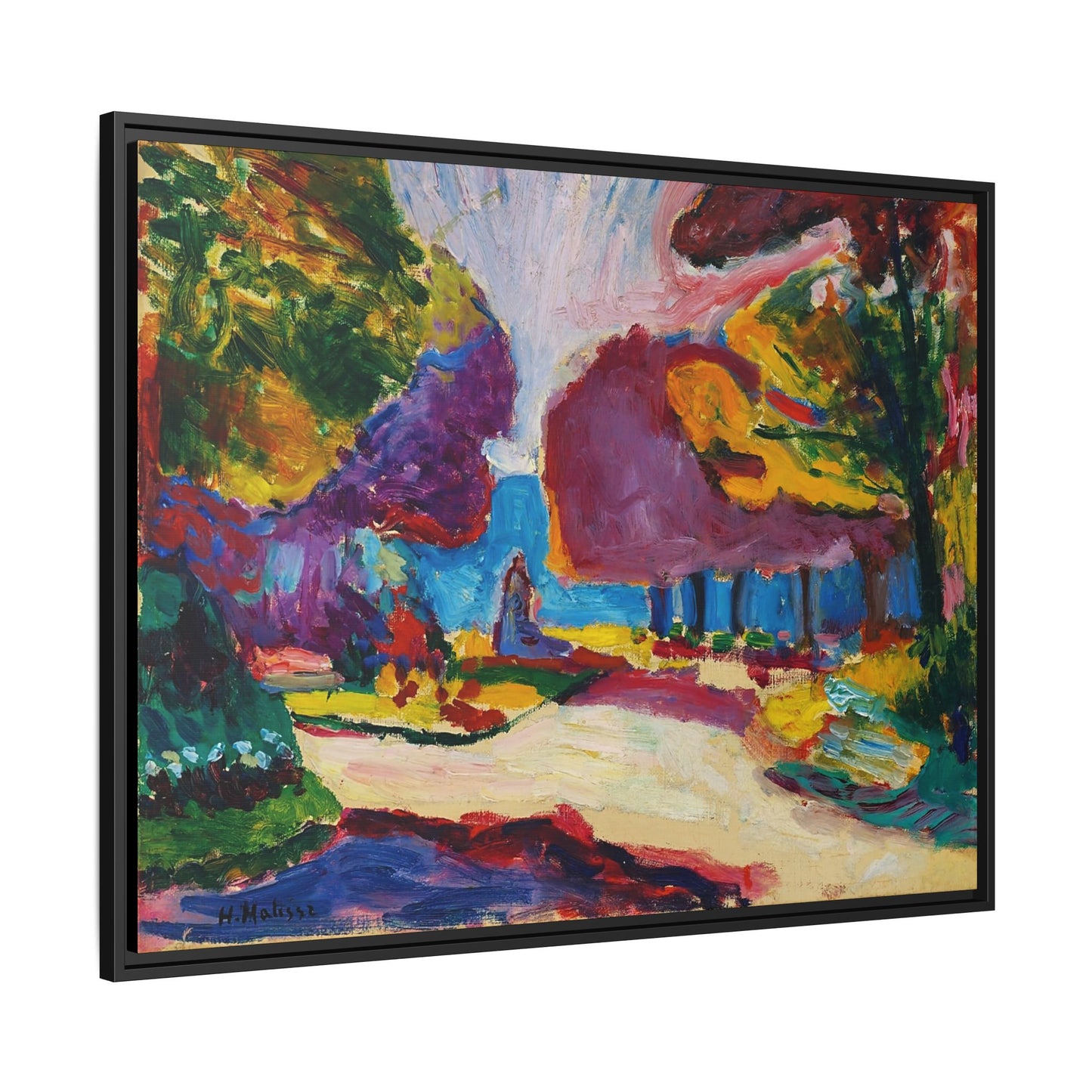 Jardin du Luxembourg, Paris (1902) by Henri Matisse / Toile encadrée sur caisse américaine