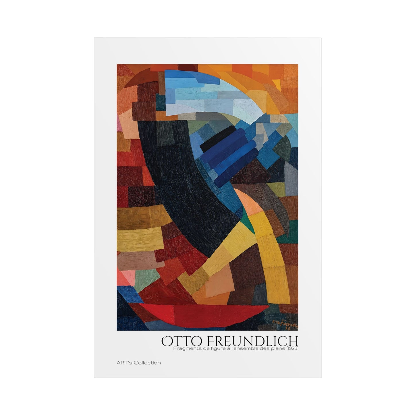 Fragments de figure à l'ensemble des plans (1928) by Otto Freundlich / Affiche imprimée - Série ART's Collection