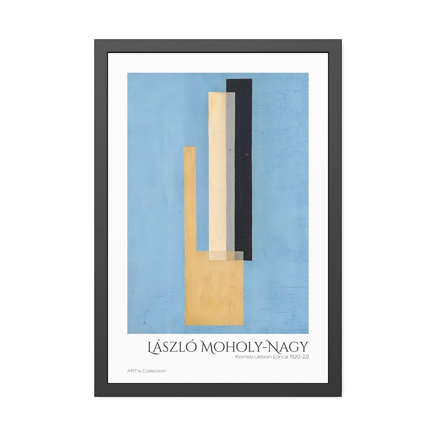 Konstruktion (circa 1920-22) by László Moholy-Nagy / Affiche Encadrée série ART's Collection