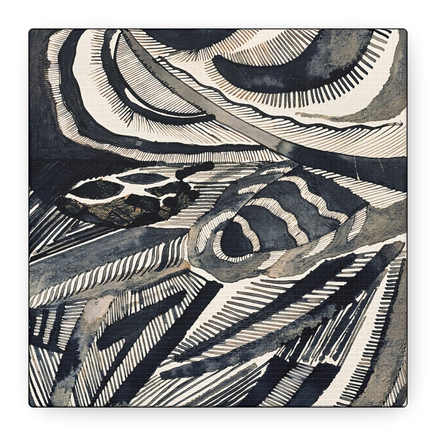Landschaft (1918) by Otto Freundlich / Reproduction Fine Art sur Toile / Epaisseur 3.2 cm - 1.25 inch