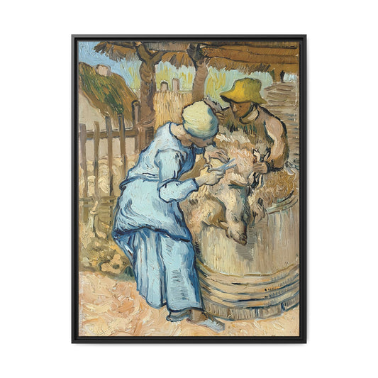 The Sheep-Shearer (After Millet) by Vincent van Gogh / Toile encadrée sur caisse américaine
