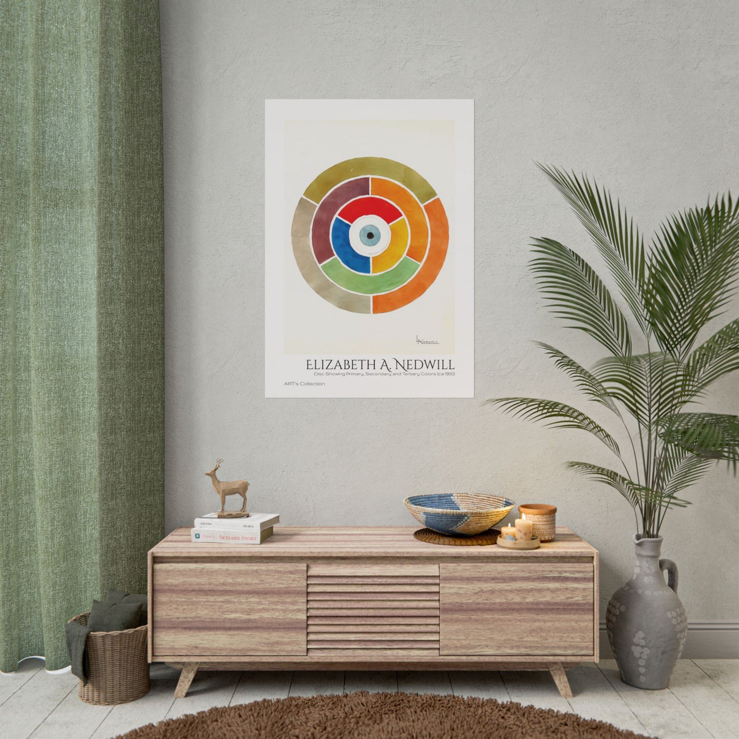Disc Showing Primary, Secondary and Tertiary Colors (ca 1900) by Elizabeth A. Nedwill / Affiche imprimée - Série ART's Collection