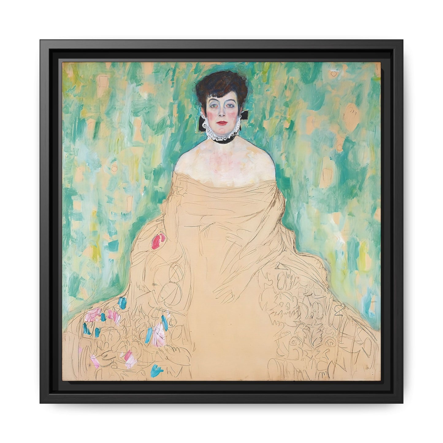 Amalie Zuckerkandl (1917) by Gustav Klimt / Toile encadrée sur caisse américaine