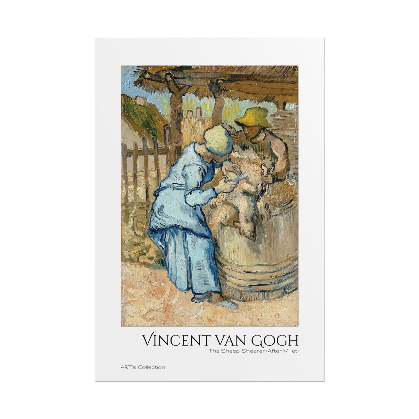 The Sheep-Shearer (After Millet) by Vincent van Gogh / Affiche imprimée - Série ART's Collection
