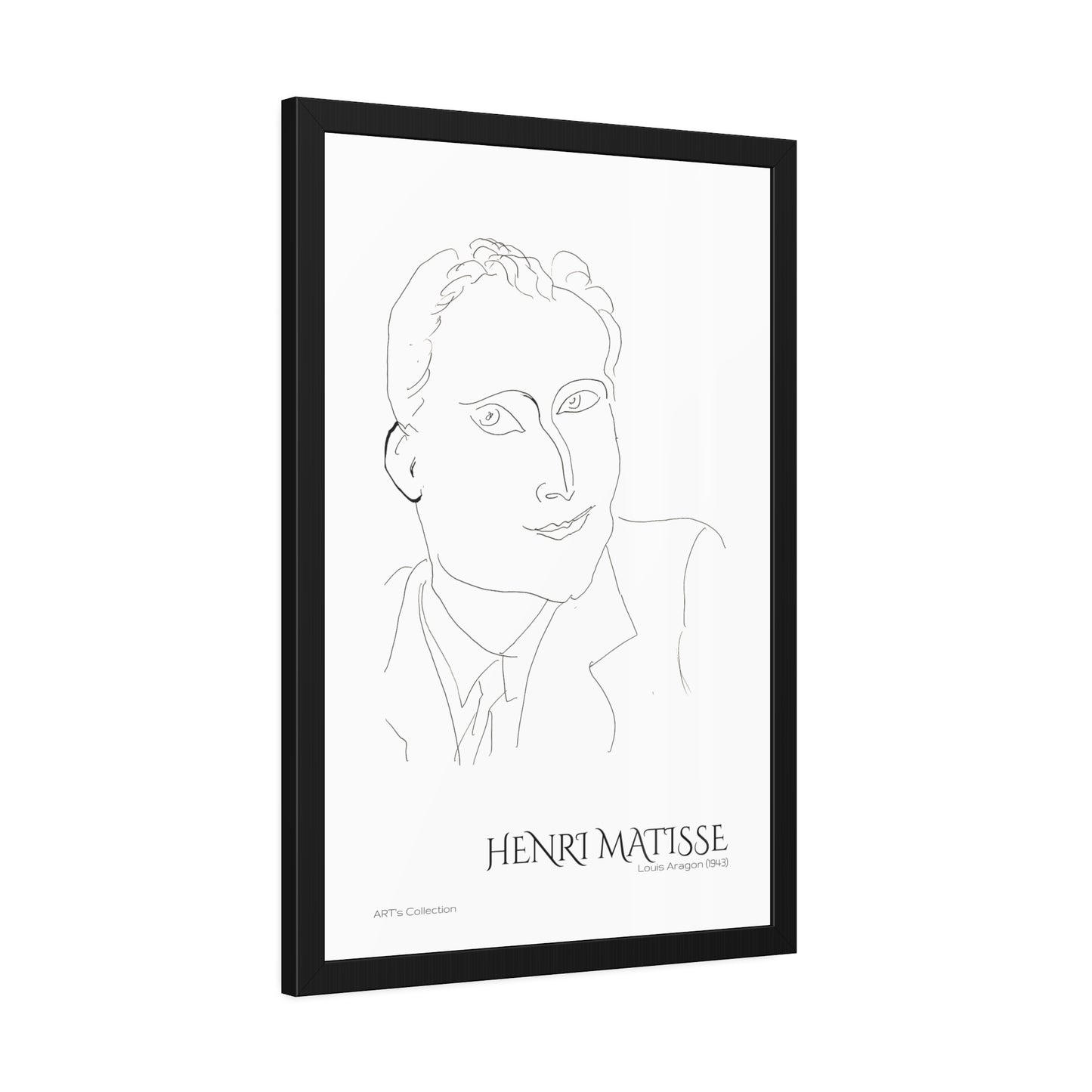 Louis Aragon (1943) by Henri Matisse / Affiche Encadrée série ART's Collection