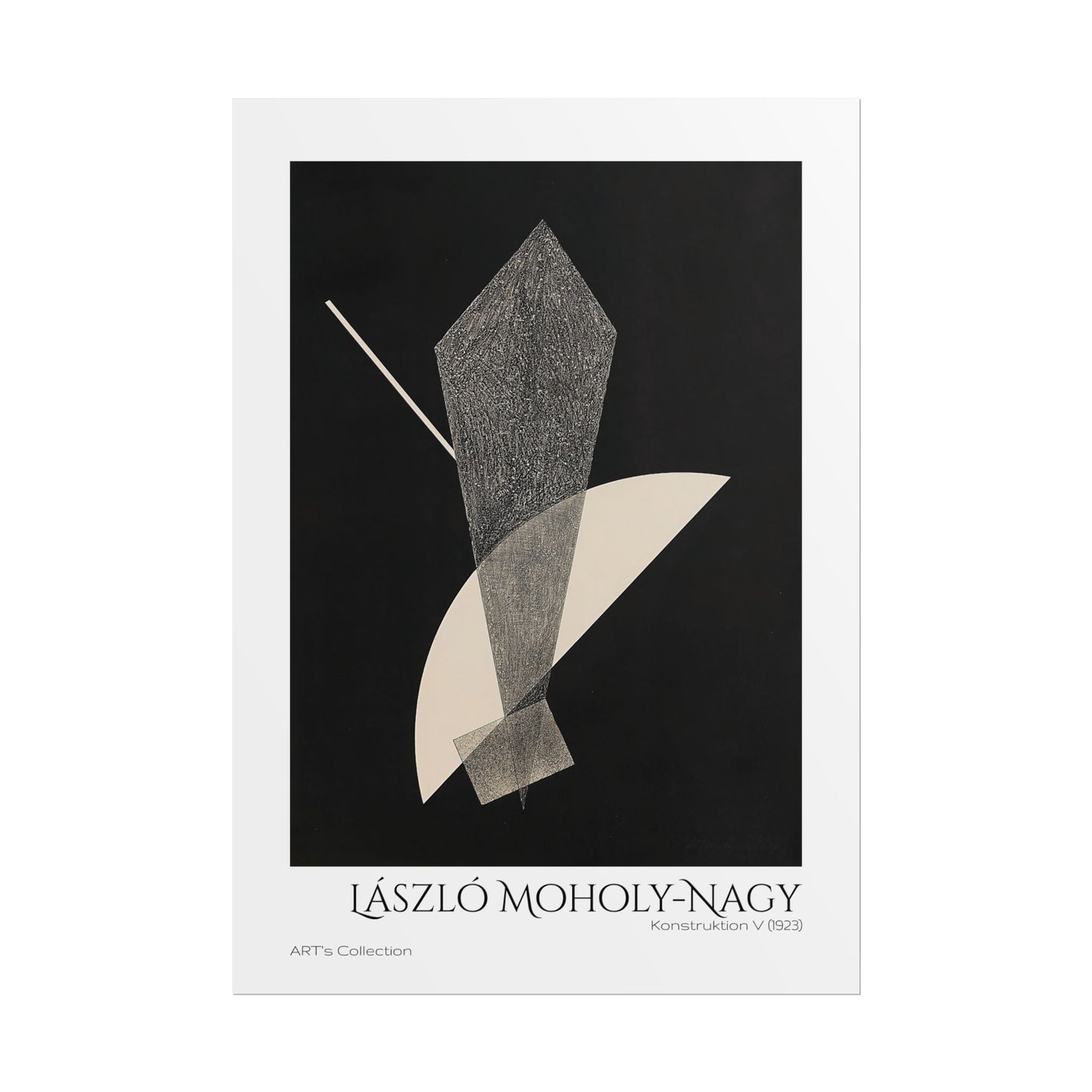 Konstruktion V (1923) by László Moholy-Nagy / Affiche imprimée - Série ART's Collection