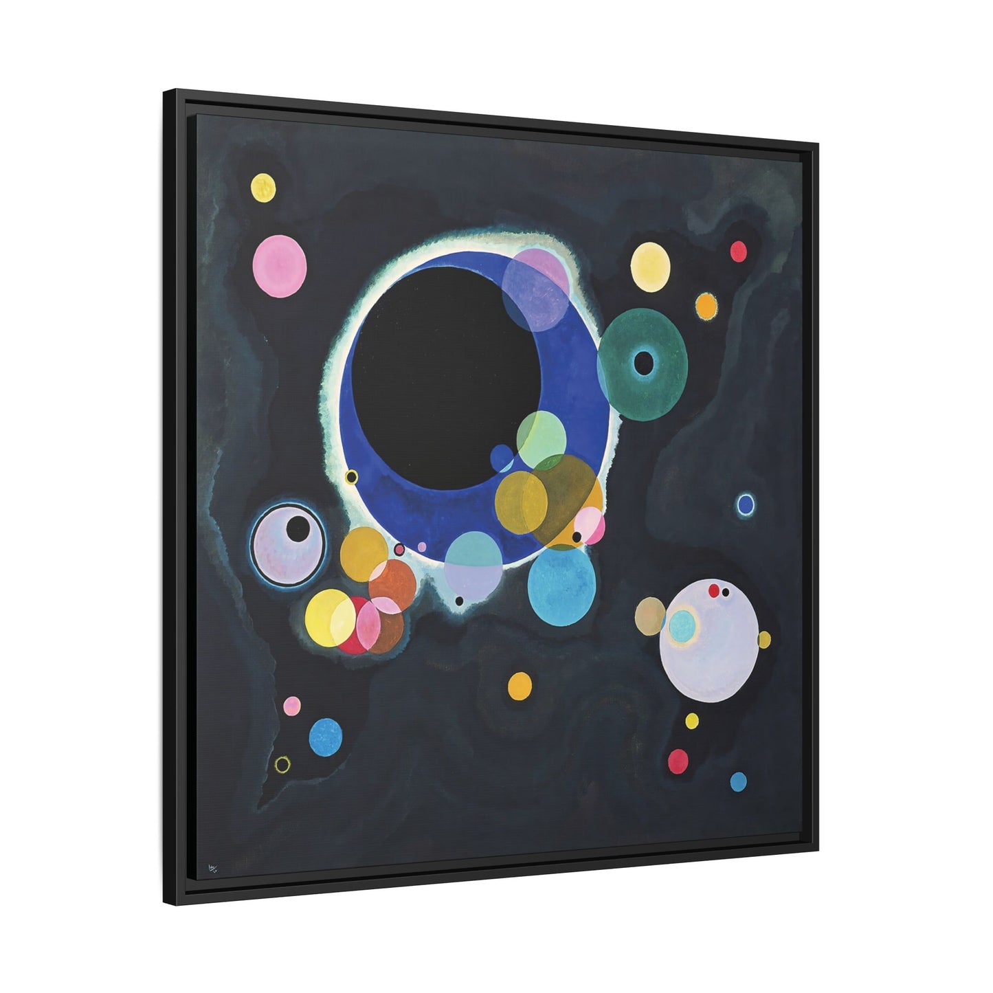 Several Circles (1926) by Wassily Kandinsky / Toile encadrée sur caisse américaine