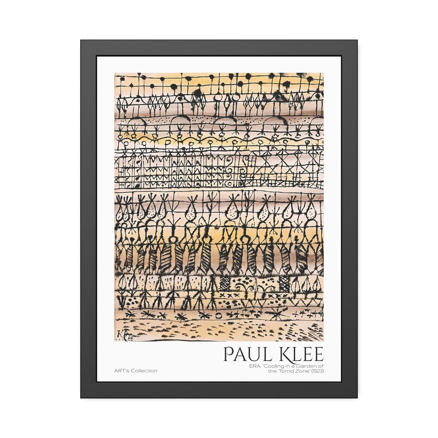 ERA. Cooling in a Garden of the Torrid Zone (1923) by Paul Klee / Affiche Encadrée série ART's Collection