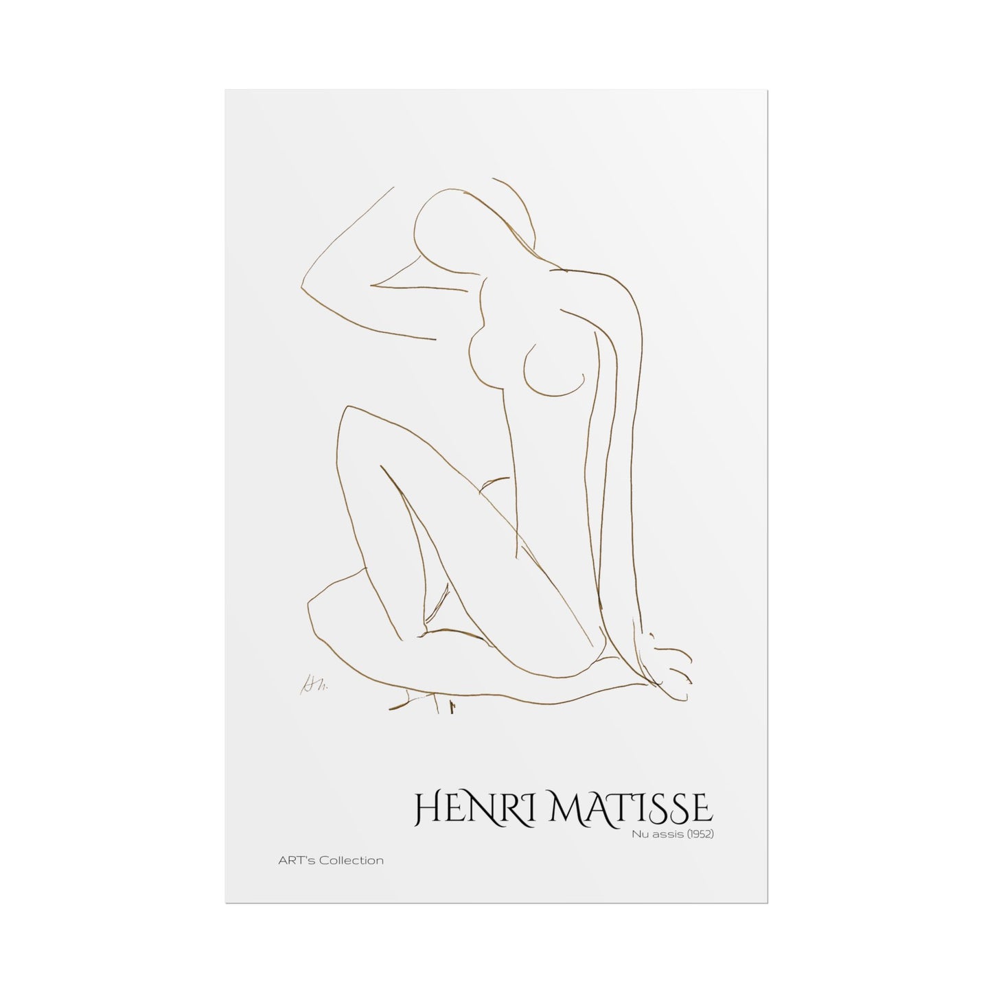 Nu assis (1952) by Henri Matisse / Affiche imprimée - Série ART's Collection