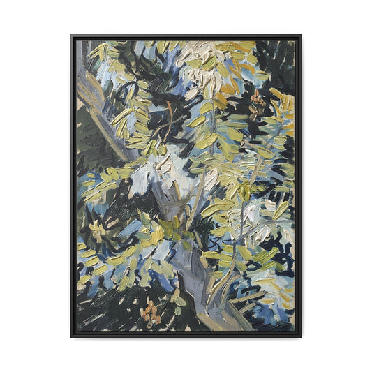 Acacia in Flowers by Vincent van Gogh / Toile encadrée sur caisse américaine