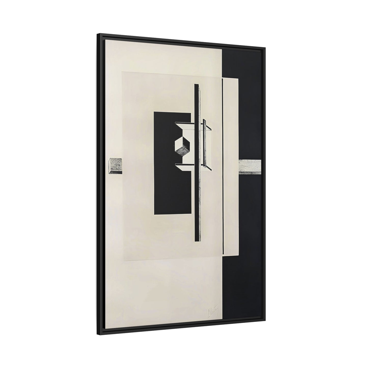 Kestnermappe Proun, Rob-1. Levnis and Chapman GmbH Hannover #7 (1923) by El Lissitzky / Toile encadrée sur caisse américaine