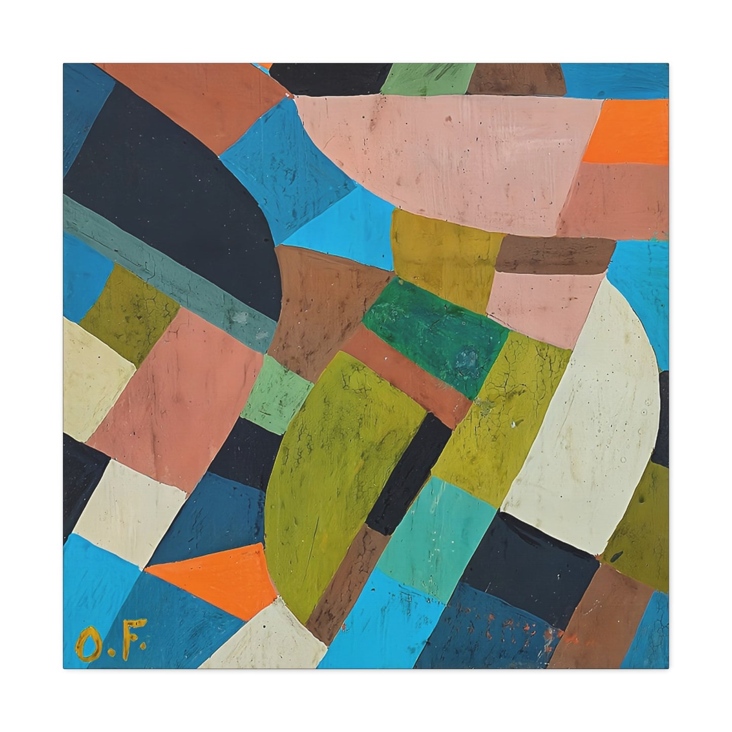 Petite Composition (Circa 1937) by Otto Freundlich / Reproduction Fine Art sur Toile / Epaisseur 3.2 cm - 1.25 inch