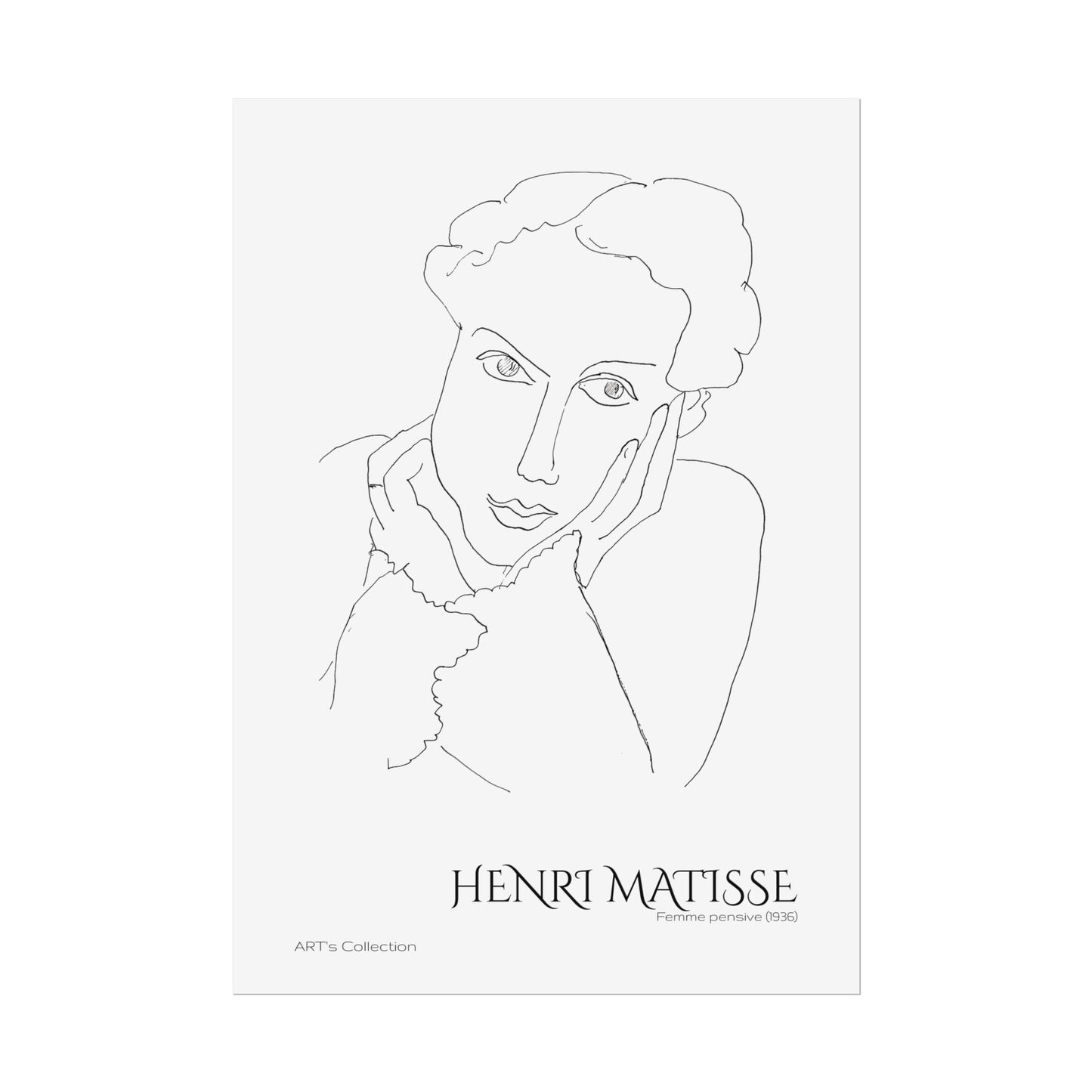 Femme pensive (1936) by Henri Matisse / Affiche imprimée - Série ART's Collection
