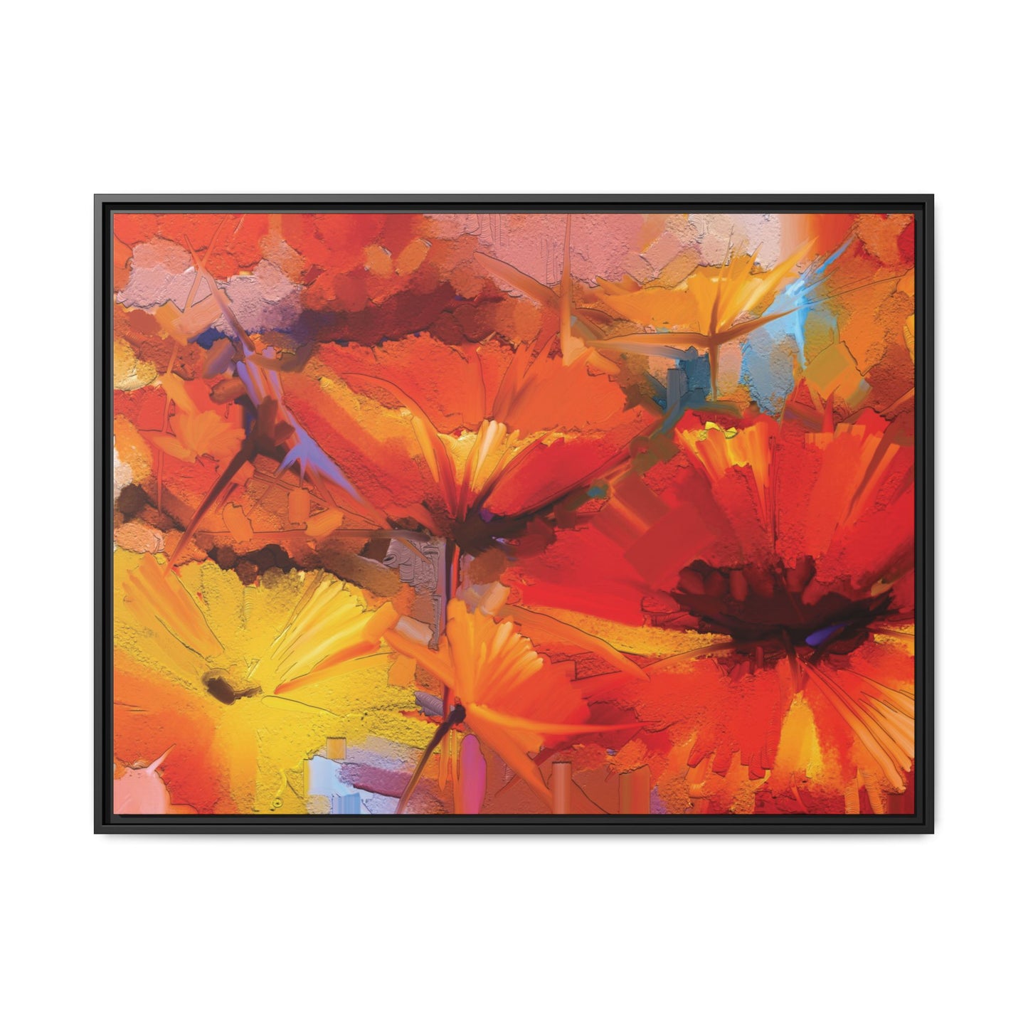 Tableau Floral Coquelicot "Série Sign Collections" / Toile encadrée sur caisse américaine