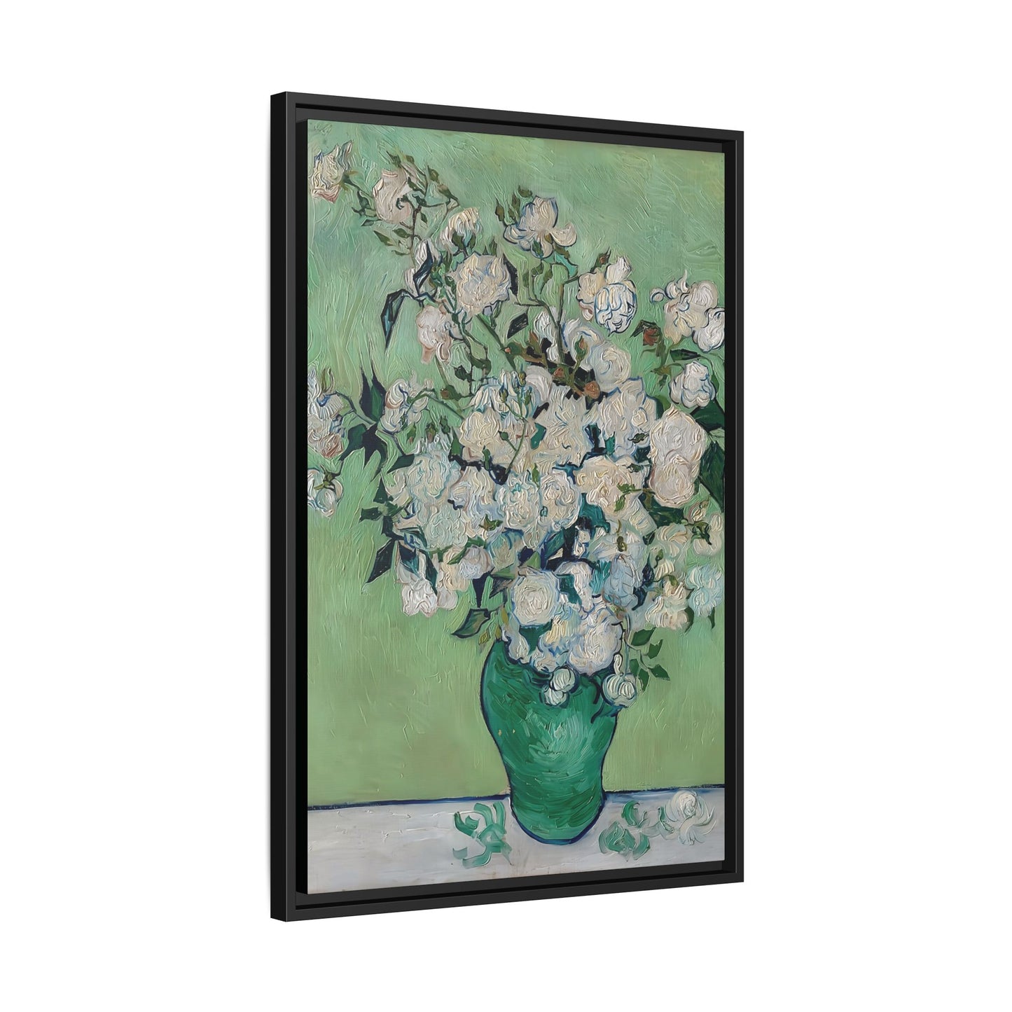 Roses (1890) by Vincent van Gogh / Toile encadrée sur caisse américaine