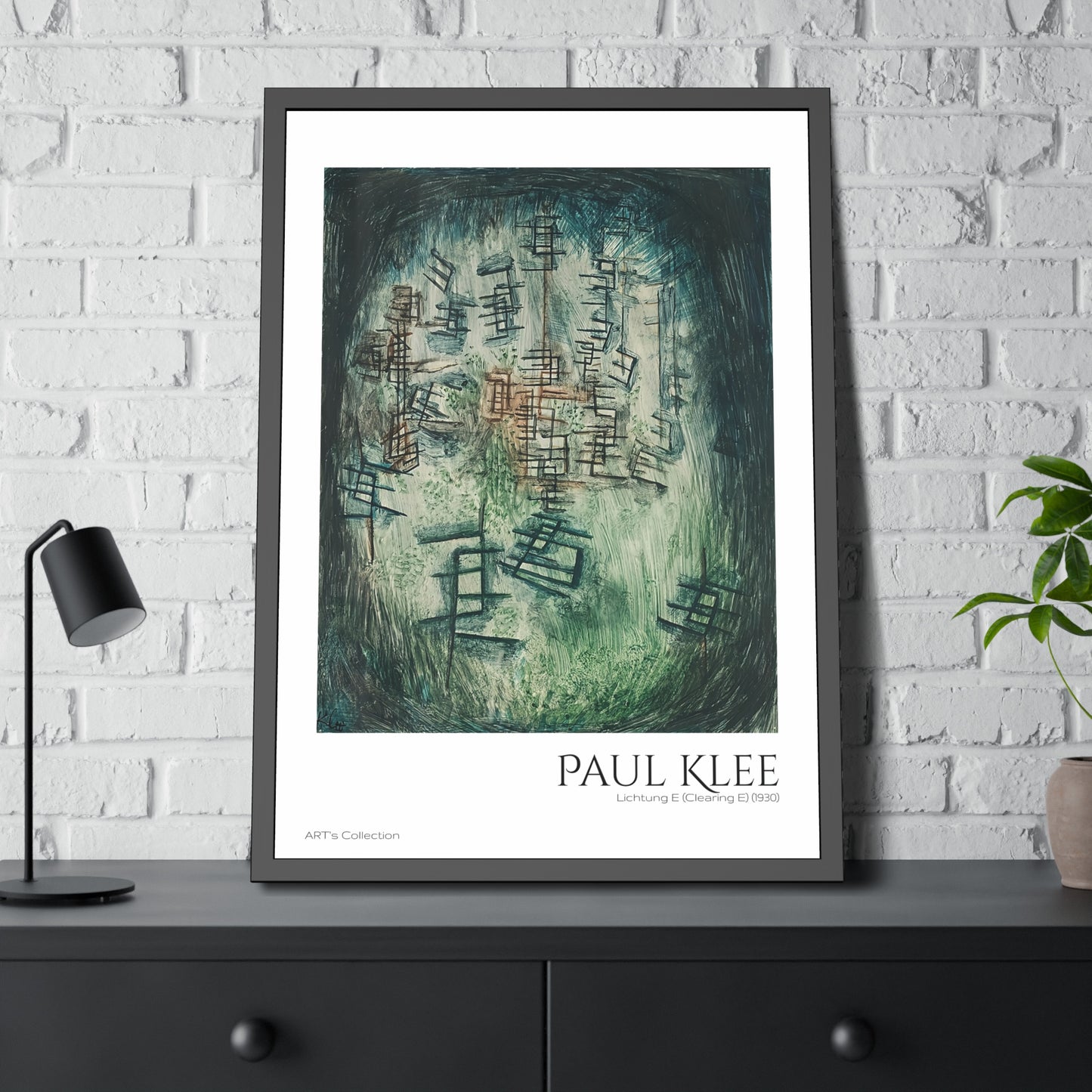 Lichtung E (Clearing E) (1930) by Paul Klee / Affiche Encadrée série ART's Collection