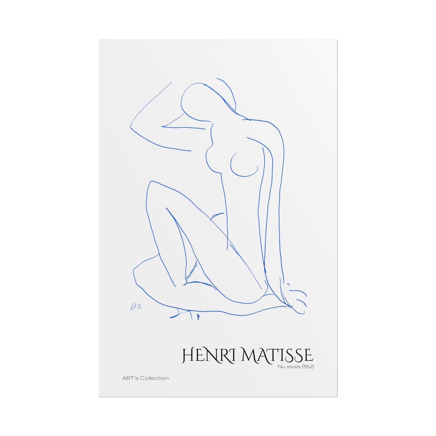 Nu assis (1952) version bleue by Henri Matisse / Affiche imprimée - Série ART's Collection