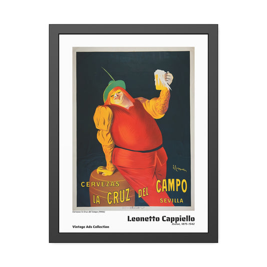 Cervezas la Cruz del Campo (1906) by Leonetto Cappiello / Affiche Encadrée Série Vintage Ads Collection