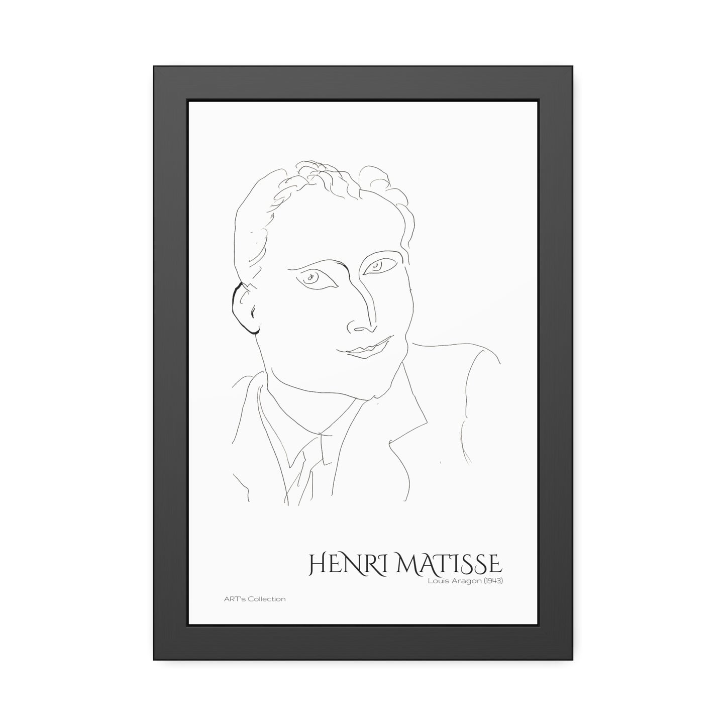 Louis Aragon (1943) by Henri Matisse / Affiche Encadrée série ART's Collection