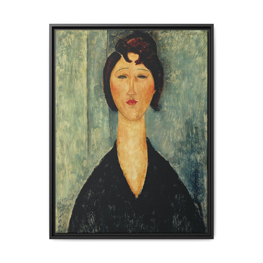 Portrait of a Young Woman (1918) by Amedeo Modigliani / Toile encadrée sur caisse américaine